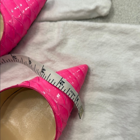 Christian Louboutin Pink Python Leather Heels - Picture 12 of 14